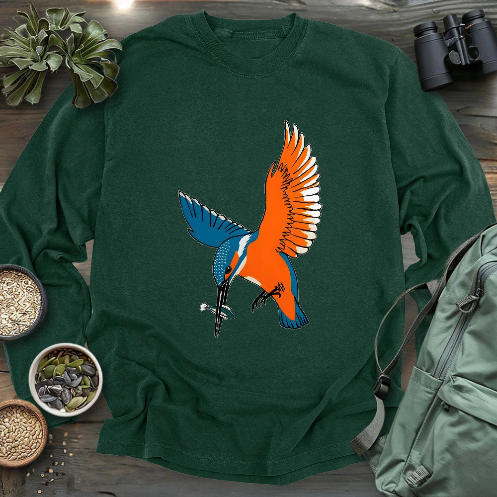 Common Kingfisher Long Sleeve T-shirt