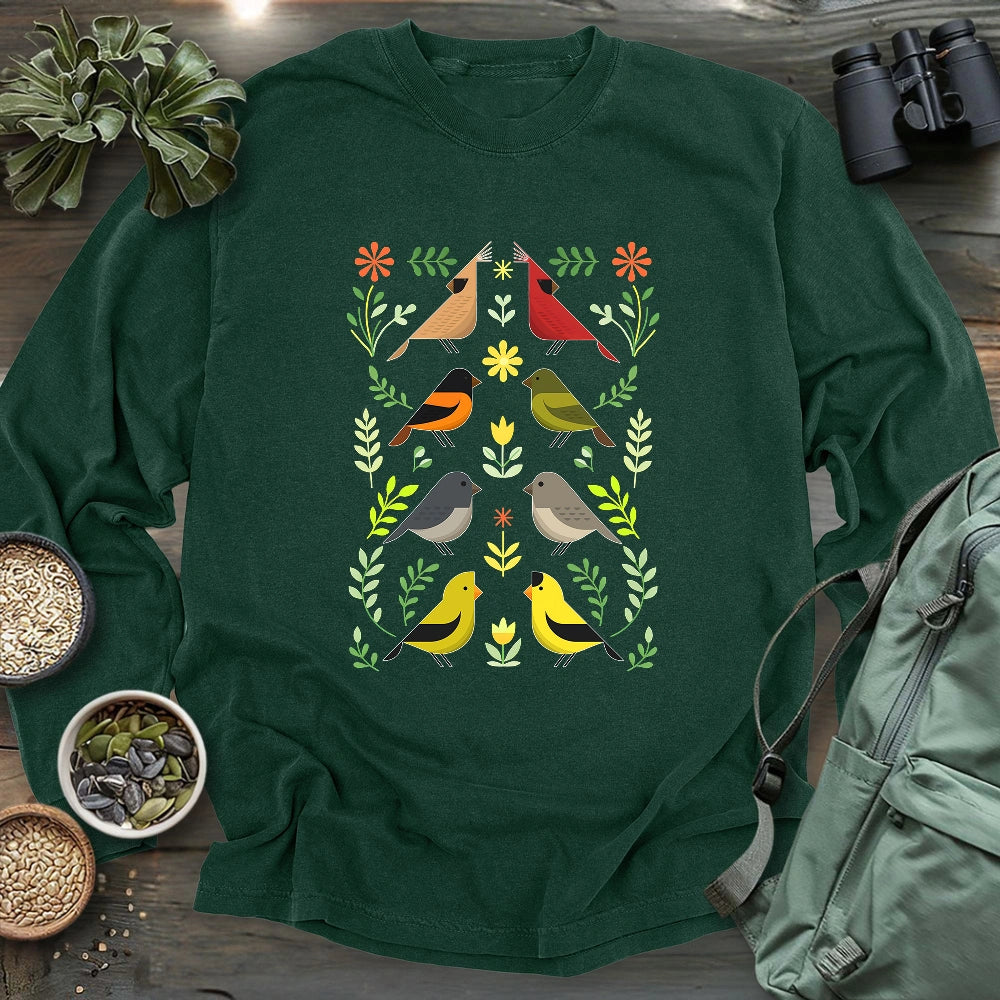 Couples of Backyard Birds Long Sleeve T-shirt