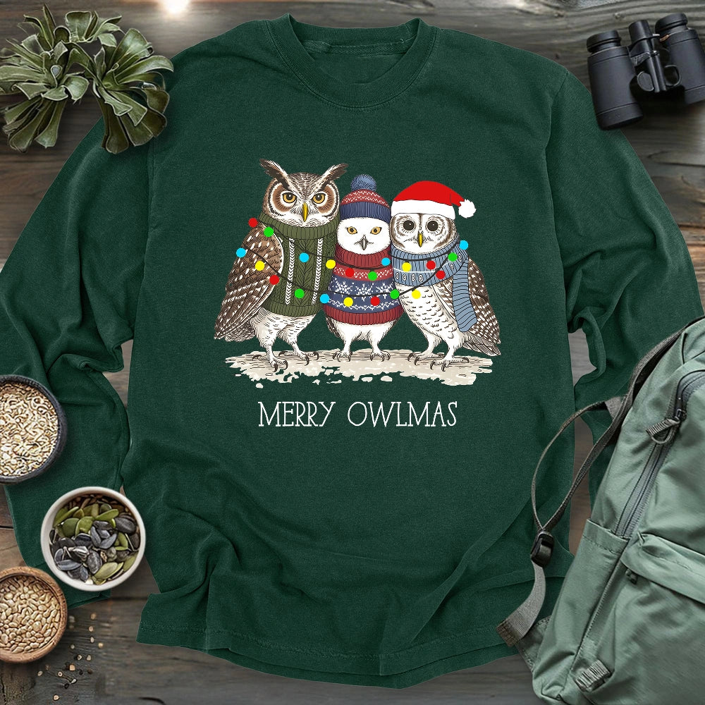 Cozy Owlmas Trio Long Sleeve T-shirt