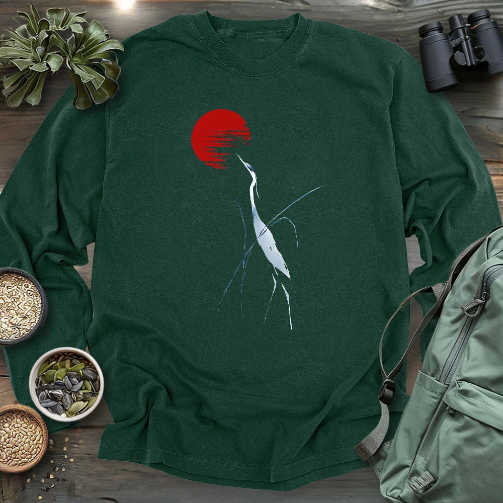 Crane Of The Dawn Long Sleeve T-shirt