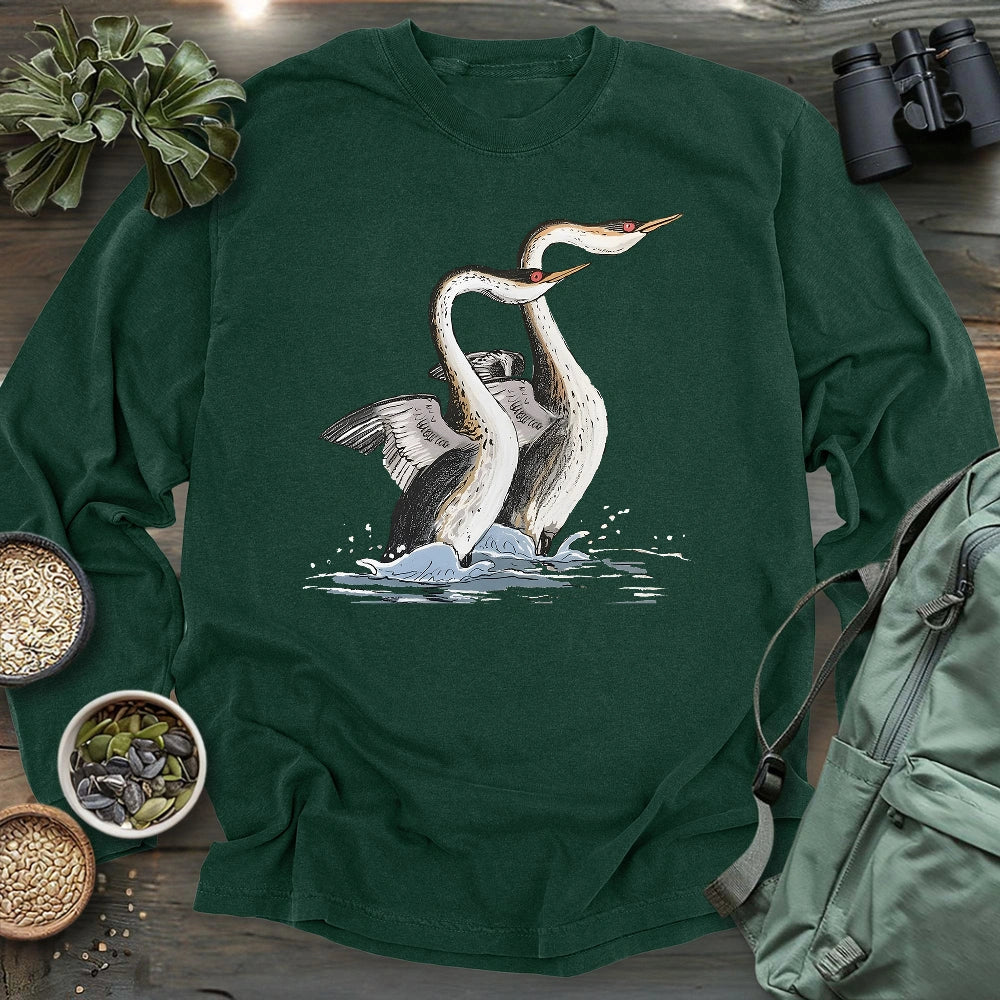 Dancing Grebes Long Sleeve T-shirt
