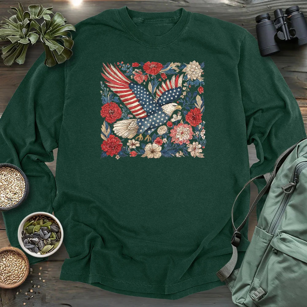 Eagle Of 4th Of July Long Sleeve T-shirt