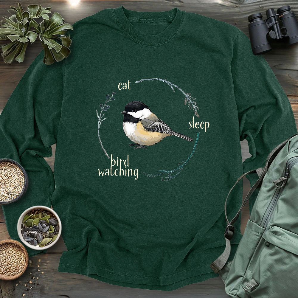 Eat, Sleep, Birdwatching, Repeat Long Sleeve T-shirt