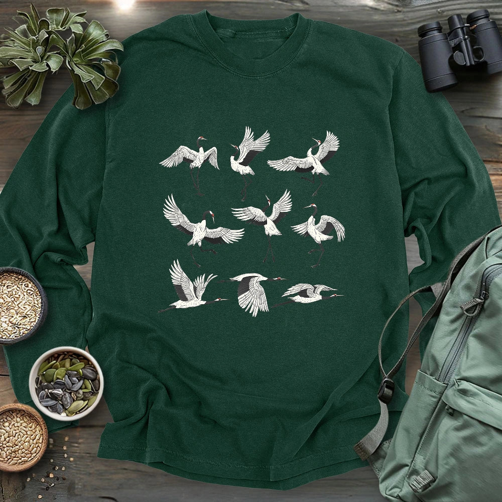 Graceful Cranes Long Sleeve T-shirt