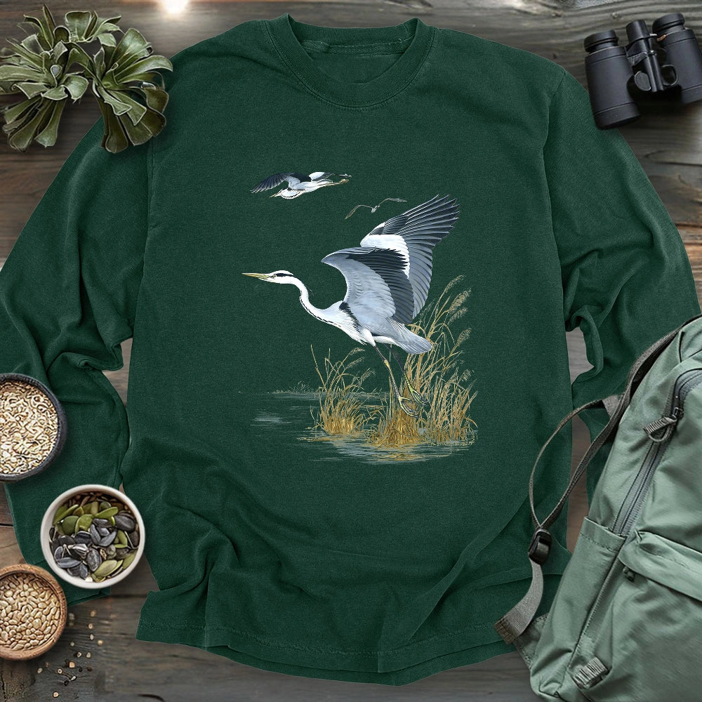 Grace of the Heron Long Sleeve T-shirt