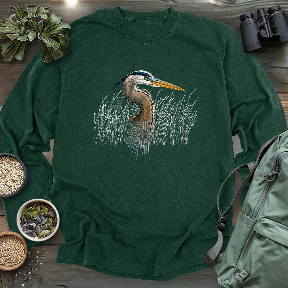 Great Blue Heron Long Sleeve T-shirt