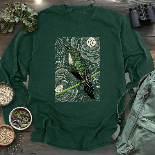 Green Hummingbird Long Sleeve T-shirt