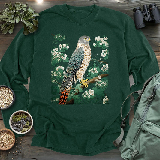 Hawk in Bloom Long Sleeve T-shirt