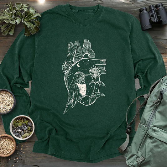 Heart Full of a Hummingbird Long Sleeve T-shirt