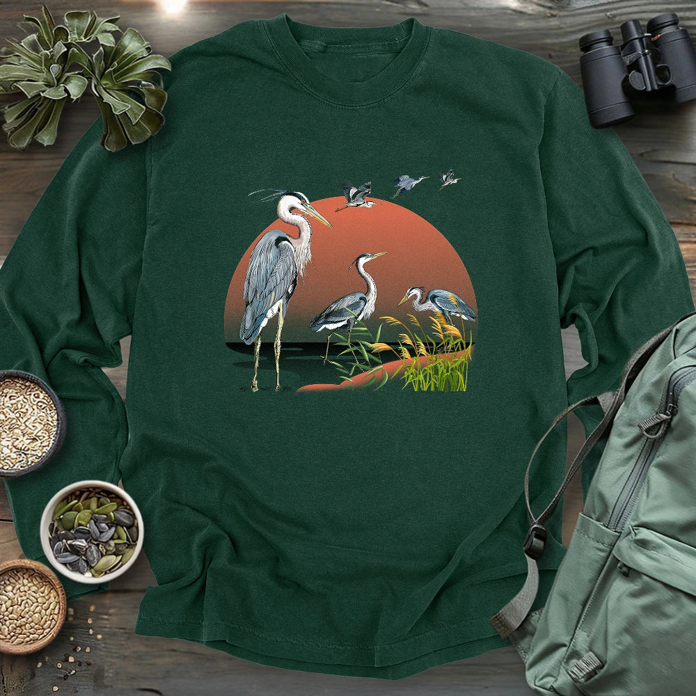 Heron Migration Long Sleeve T-shirt