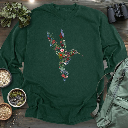 Hummingbird Made By Flowers Long Sleeve T-shirt