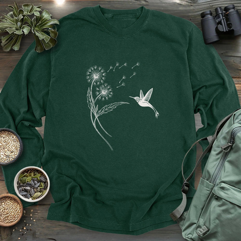 Hummingbird Silhouette Long Sleeve T-shirt