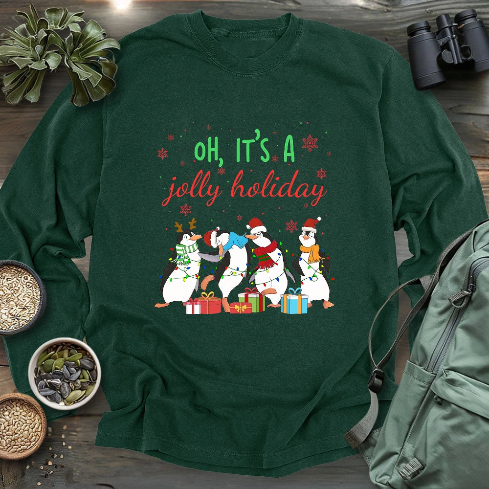 Jolly Holiday Penguins Long Sleeve T-shirt