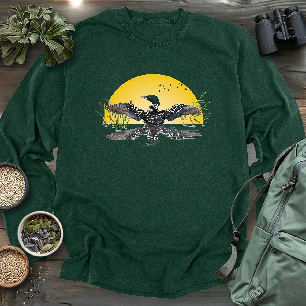 Loon Dance At Dawn Long Sleeve T-shirt