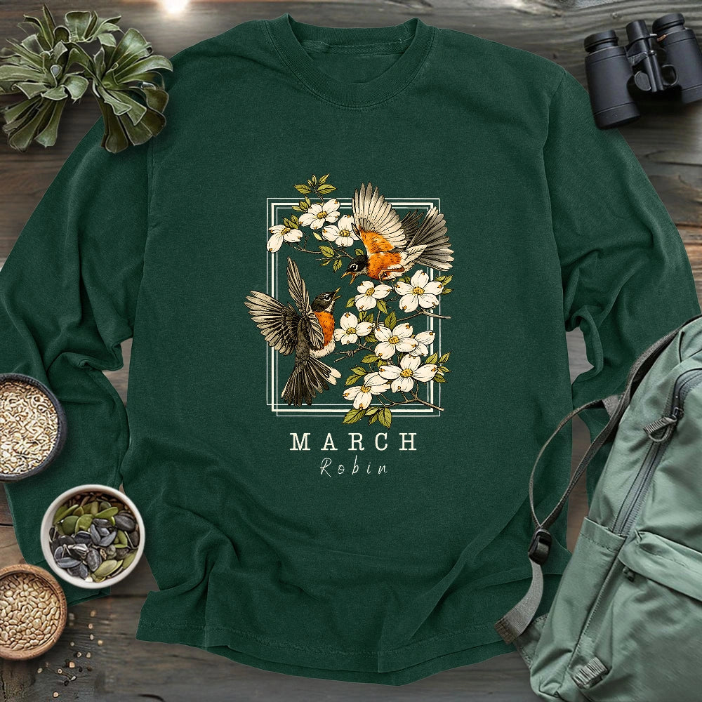 March Robin Long Sleeve T-shirt