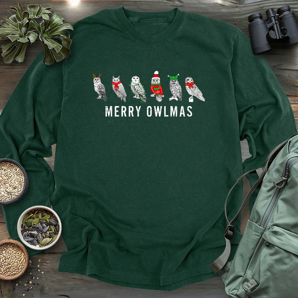 Merry Owlmas Long Sleeve T-shirt