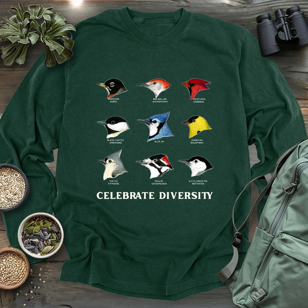 Northern Backyard Birds Long Sleeve T-shirt