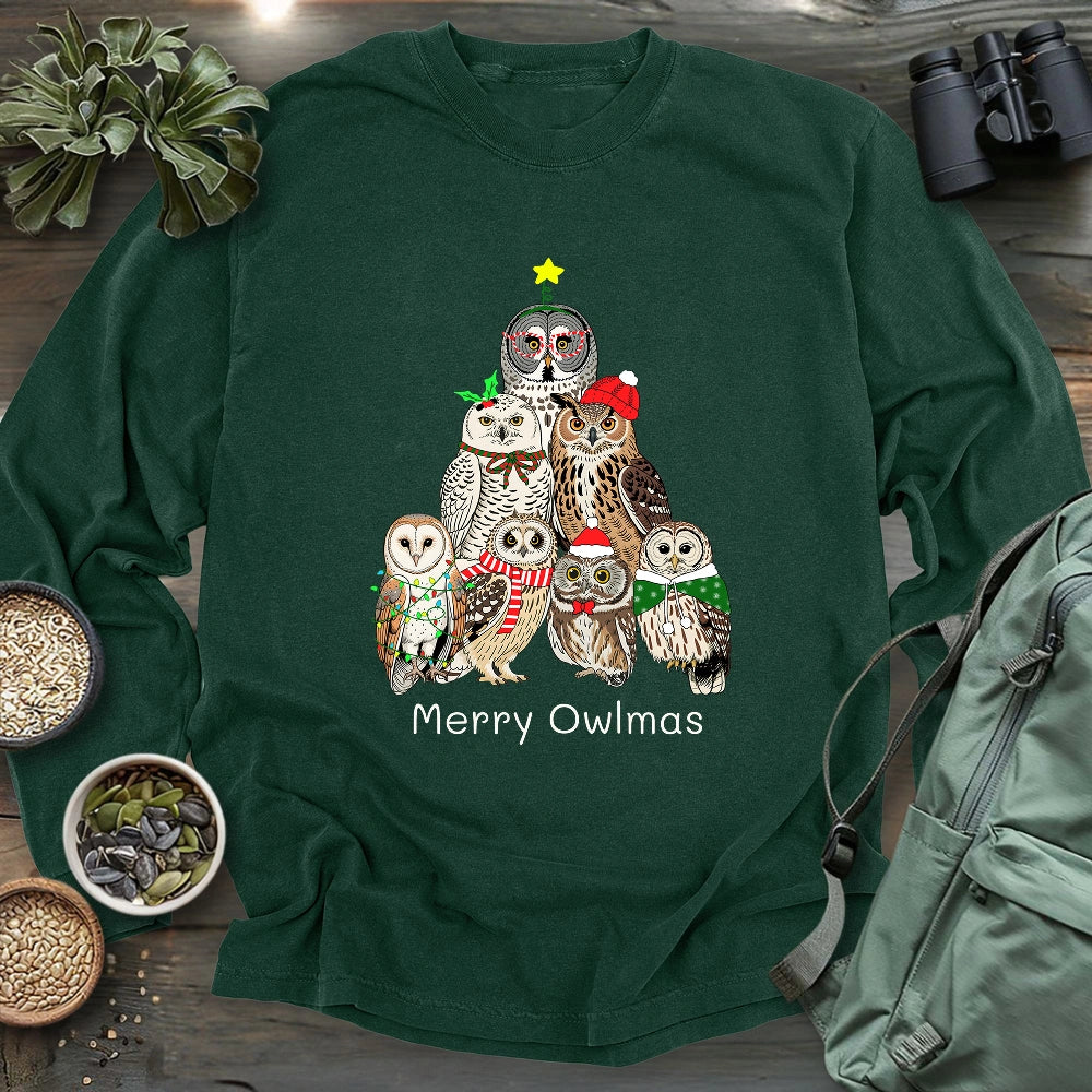 Owl Family Christmas Long Sleeve T-shirt