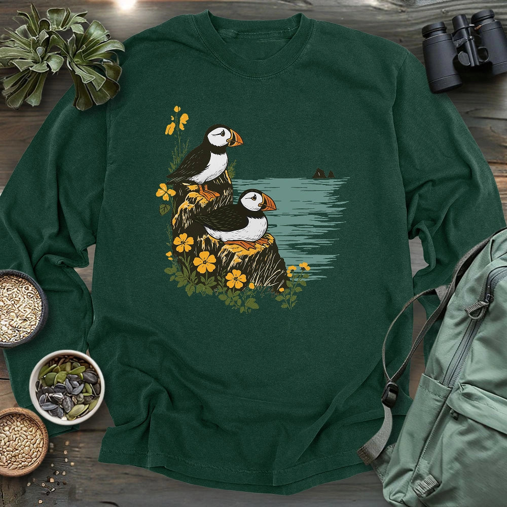 Peaceful Puffins Long Sleeve T-shirt