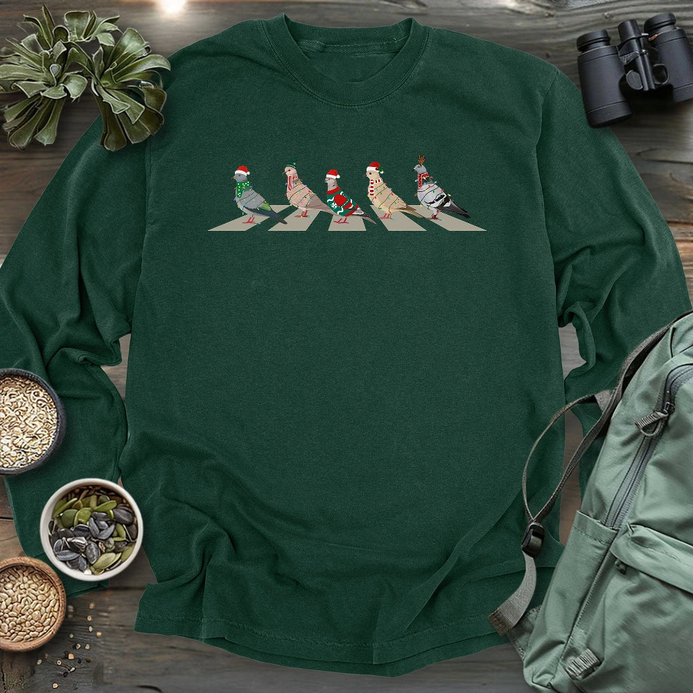 Pigeons on Abbey Road Long Sleeve T-shirt