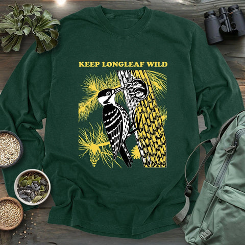 Protect Red-cocked Woodpecker Long Sleeve T-shirt
