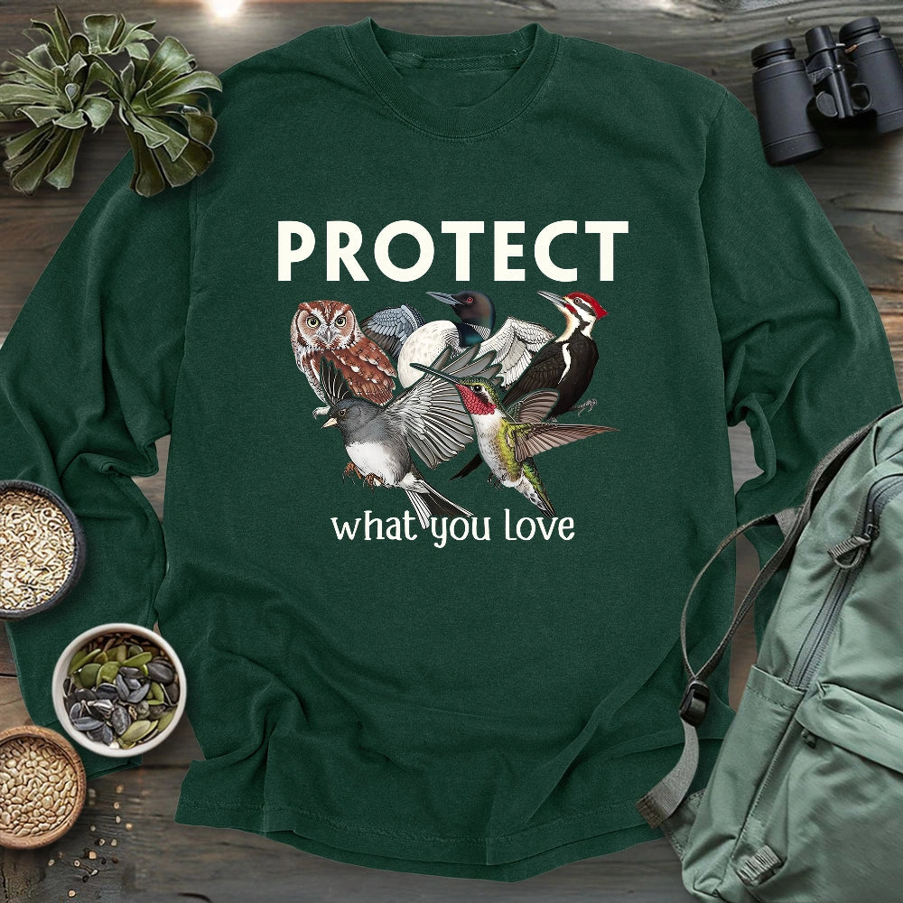 Protect The Birds Long Sleeve T-shirt