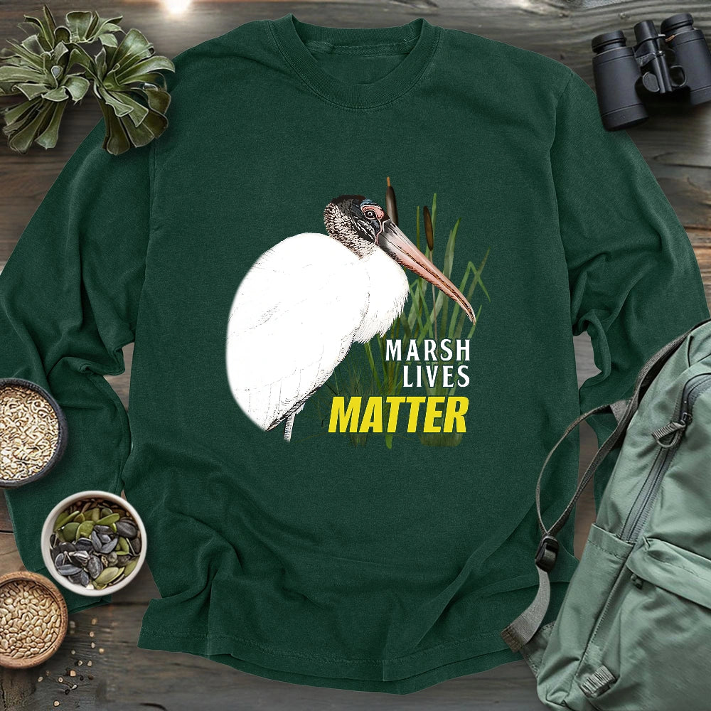 Protect Wood Stork Long Sleeve T-shirt