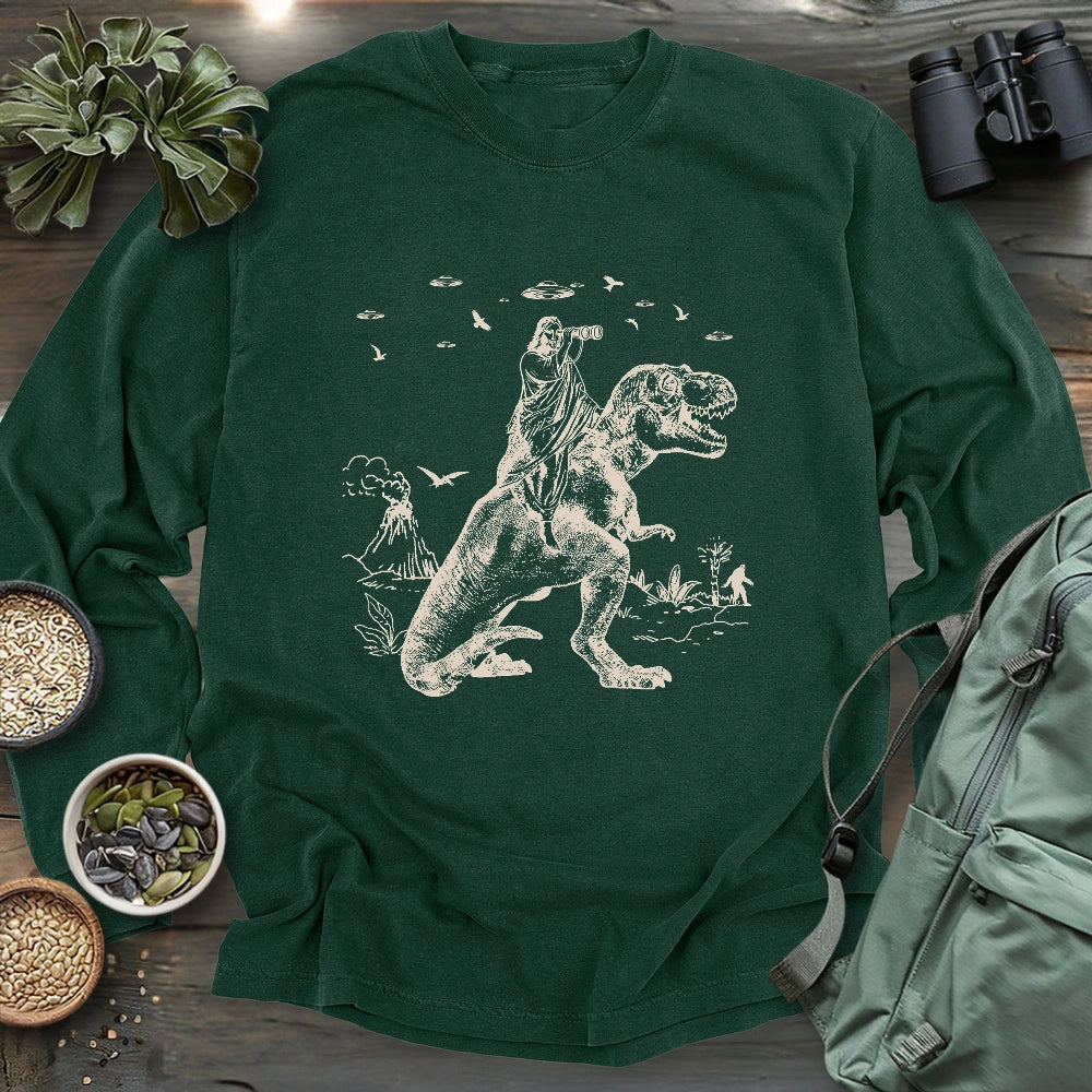 Riding Gators, Spotting Birds Long Sleeve T-shirt