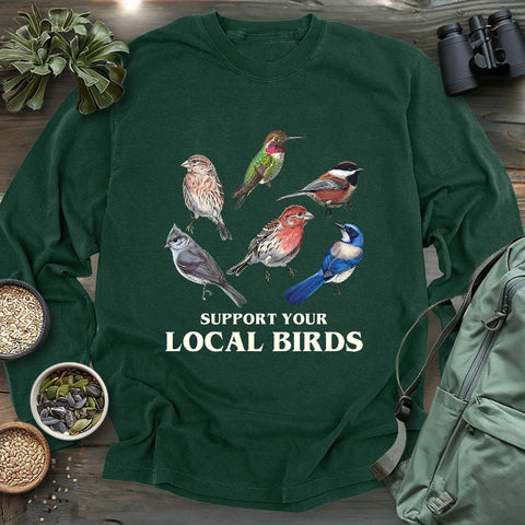 Support California Backyard Birds Long Sleeve T-shirt