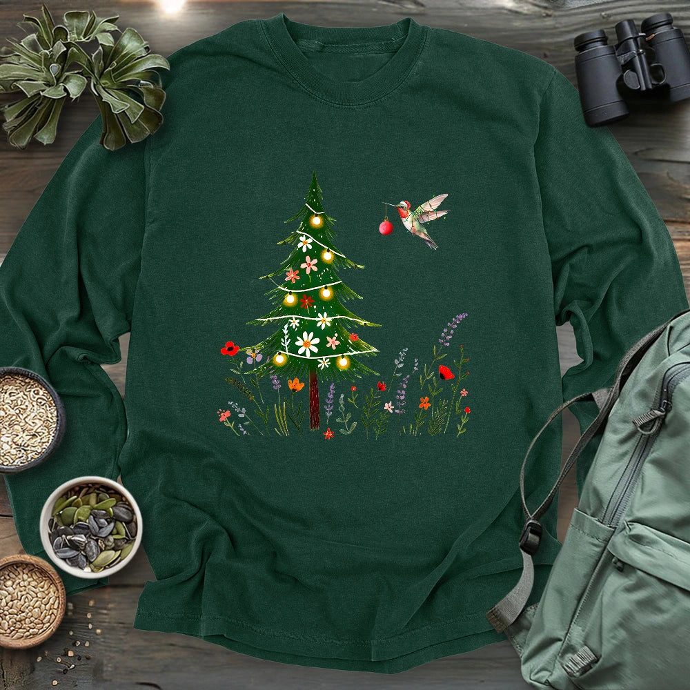 The Decorating Hummingbird Long Sleeve T-shirt