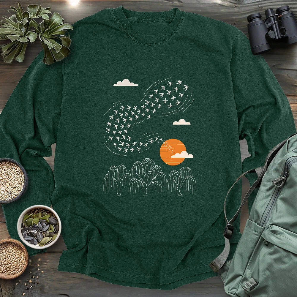 The Migrant Flock Long Sleeve T-shirt