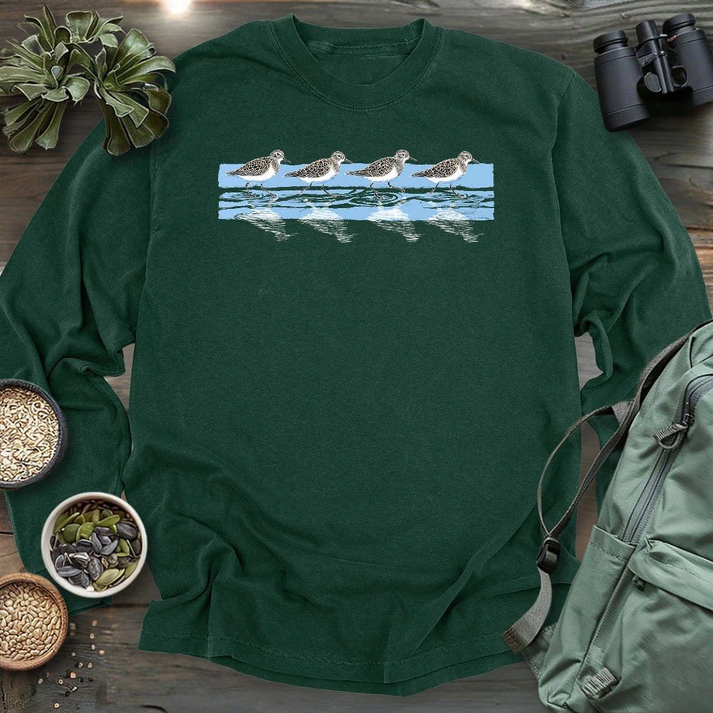Tidewalking Sandpipers Long Sleeve T-shirt