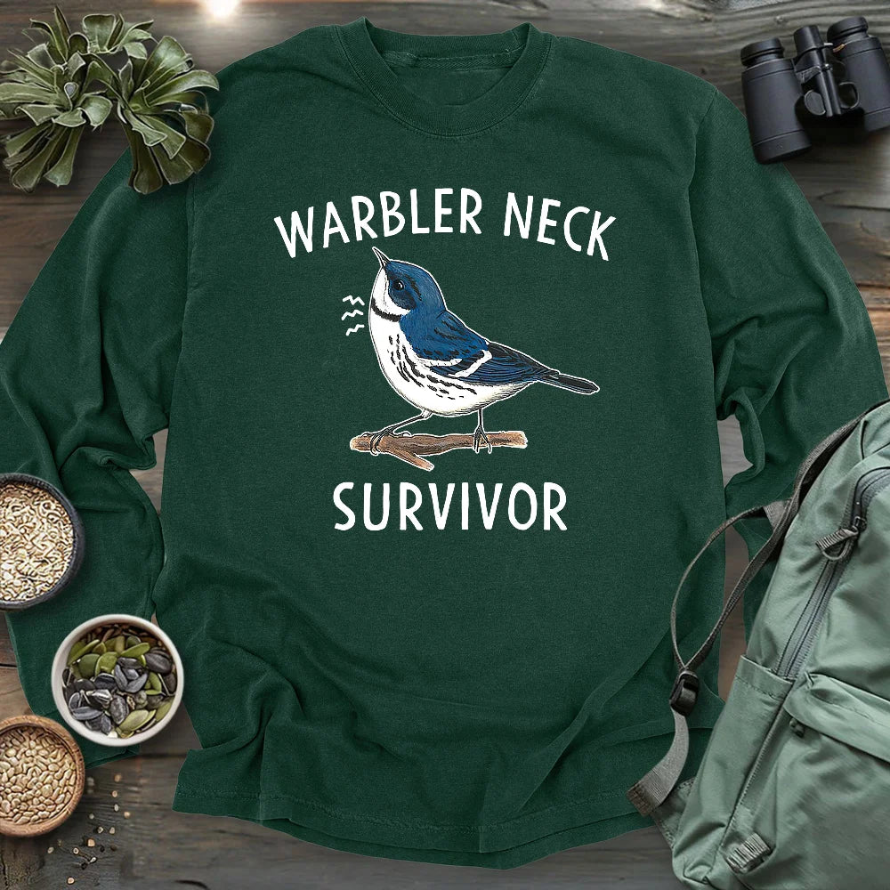 Warbler Neck Survivor Long Sleeve T-shirt