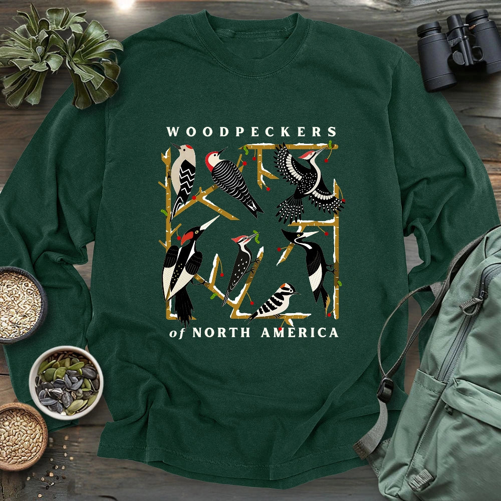 Woodpeckers of North America Long Sleeve T-shirt