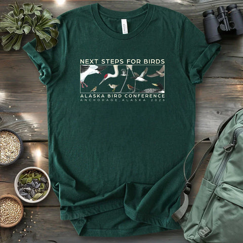 Alaska Bird Conference 2026 T-shirt (by Julia Ditto)