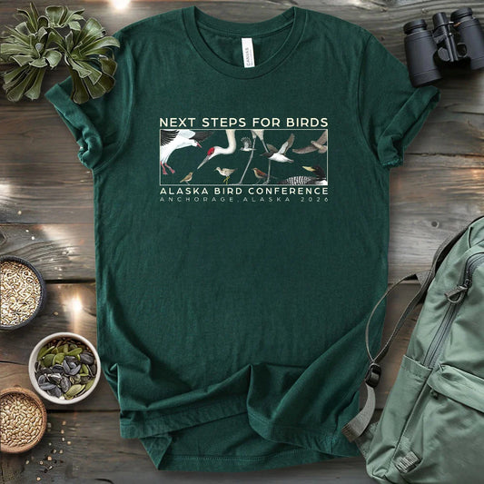 Alaska Bird Conference 2026 T-shirt (by Julia Ditto)