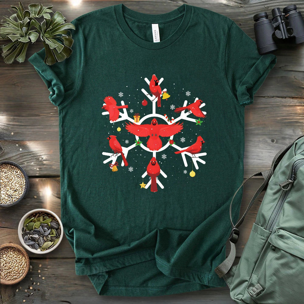 Cardinal Snowflake T-shirt