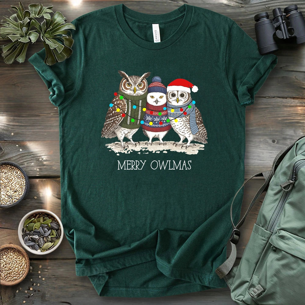 Cozy Owlmas Trio T-shirt