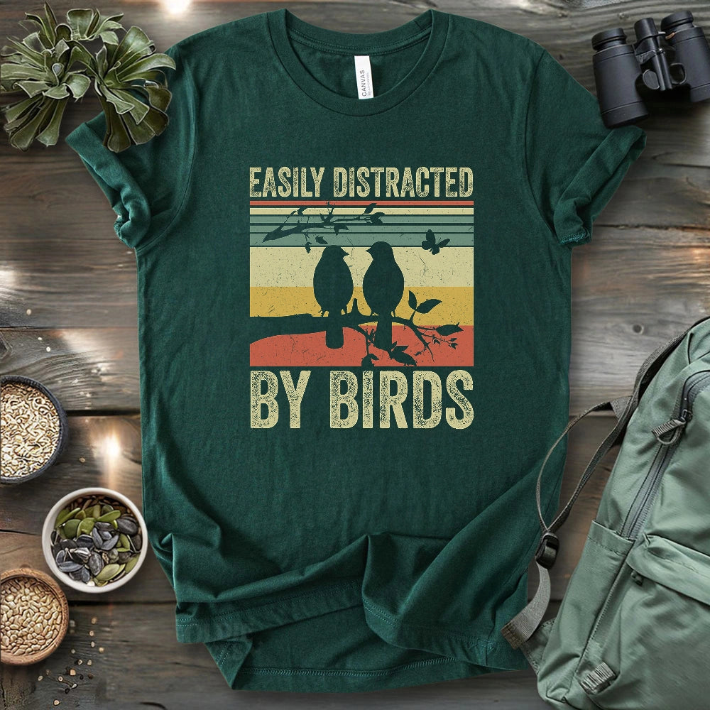 Easily Distracted By Bird T-shirt
