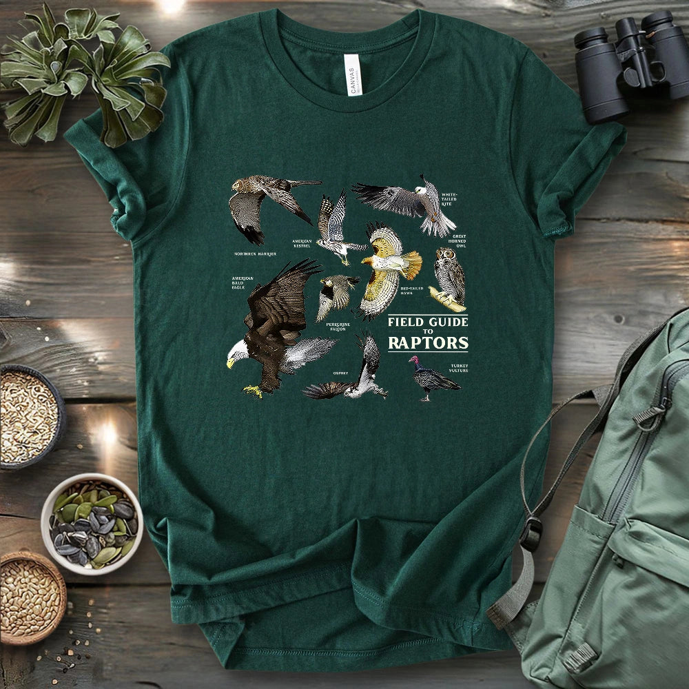 Field Guide To Raptors T-shirt