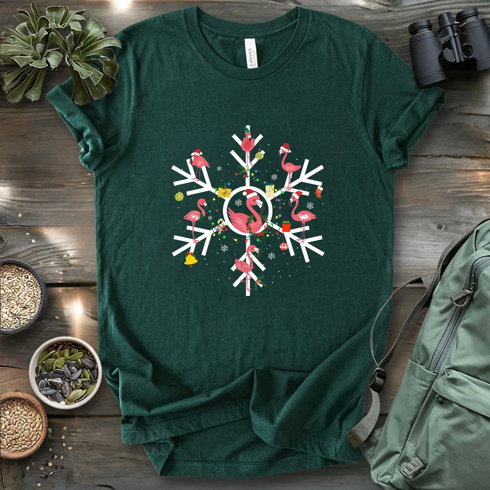 Flamingo Snowflake T-shirt