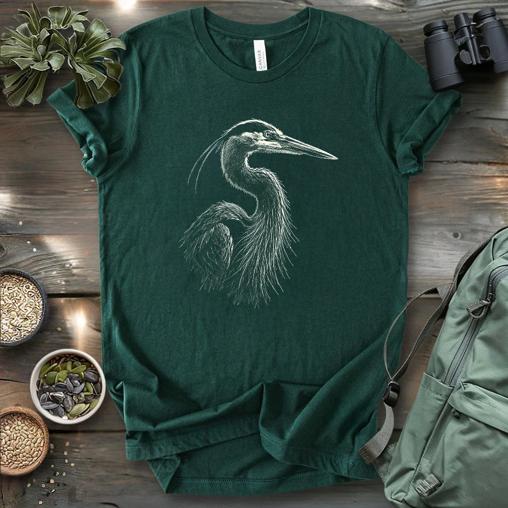 Heron Portrait T-shirt