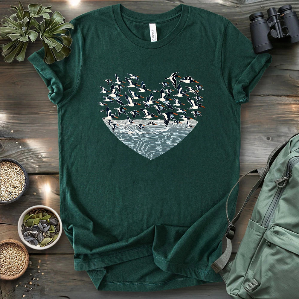 Huge Oystercatcher Flock T-shirt