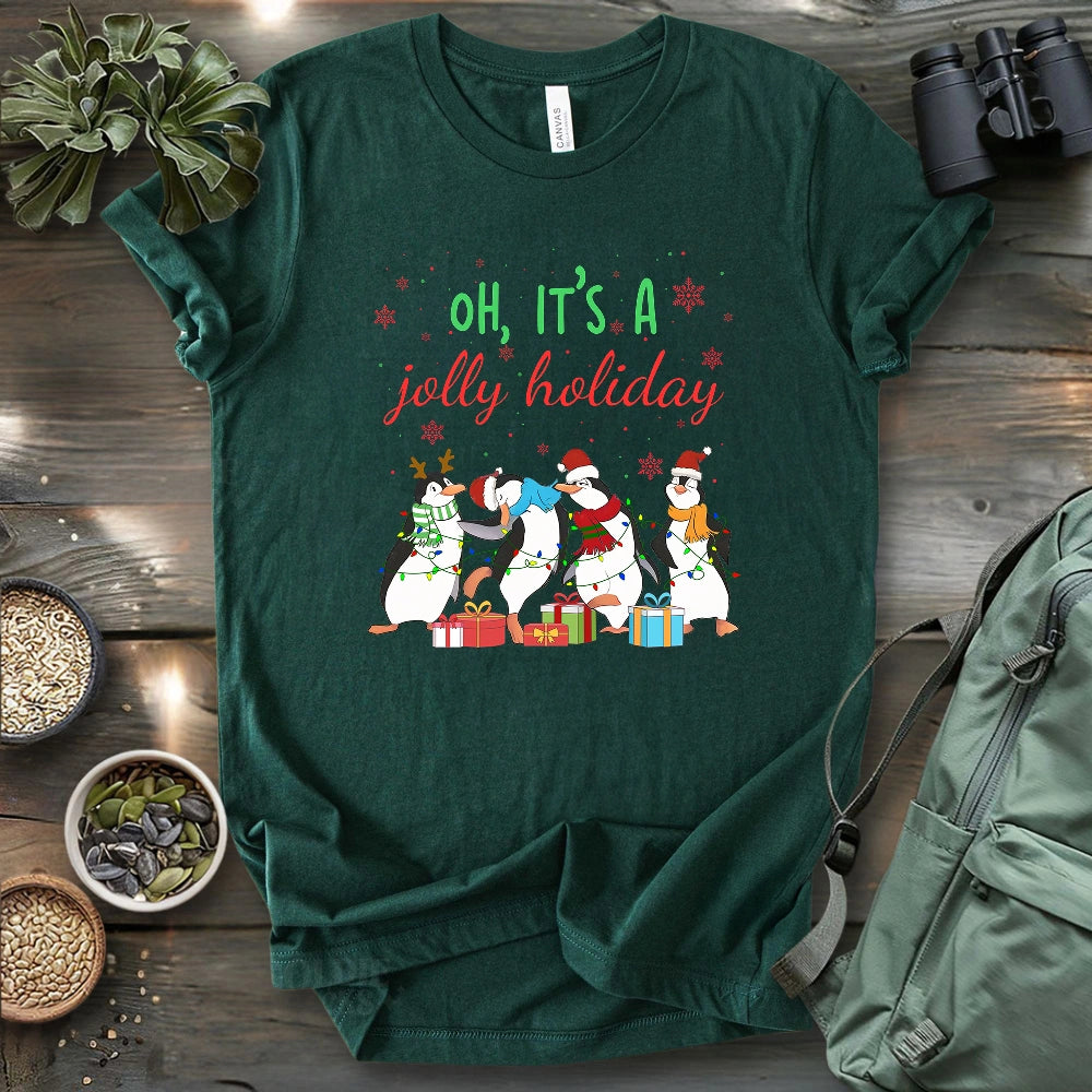 Jolly Holiday Penguins T-shirt
