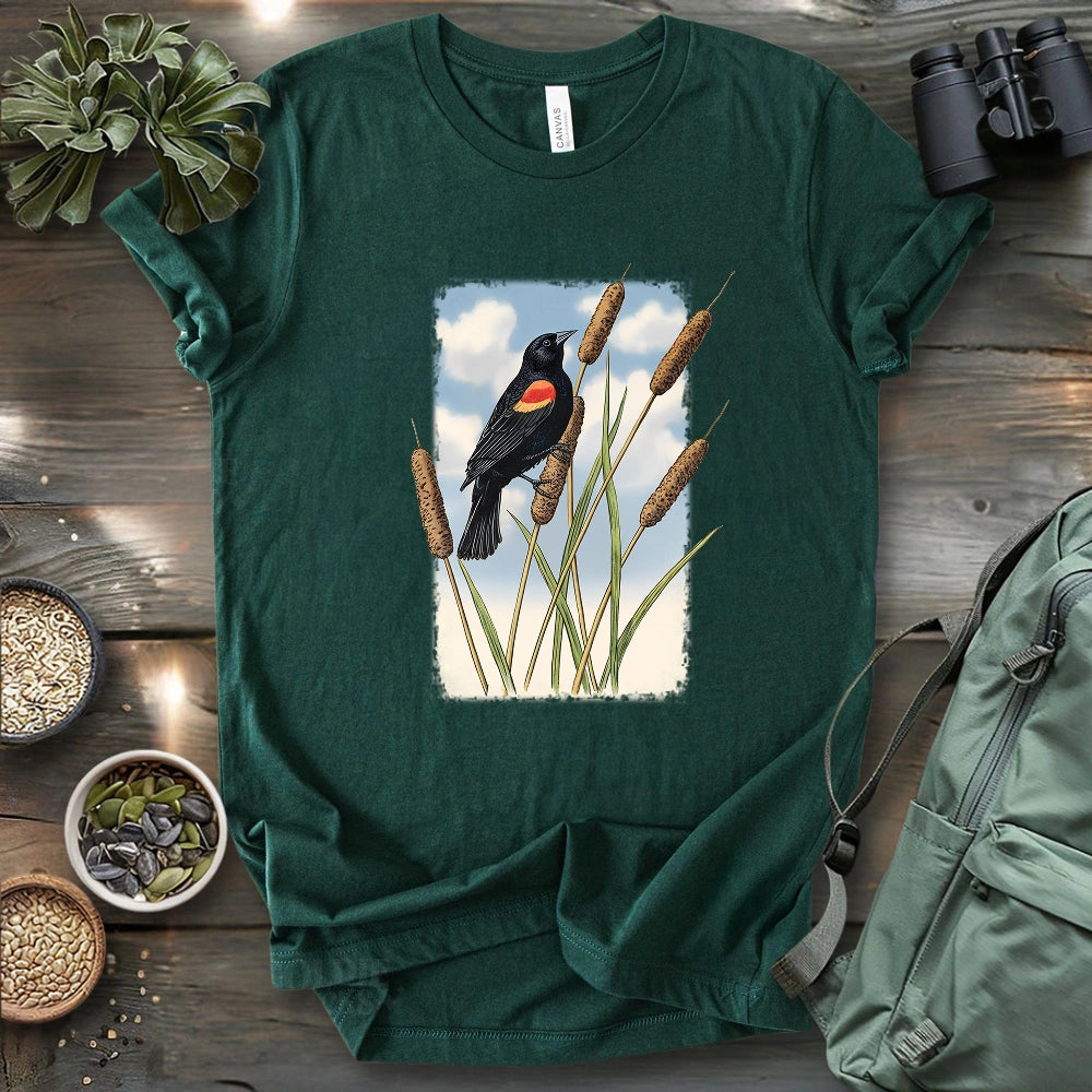 Morning On Cattail Field T-shirt