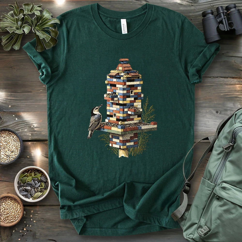 Nuthatch Playing Lego T-shirt