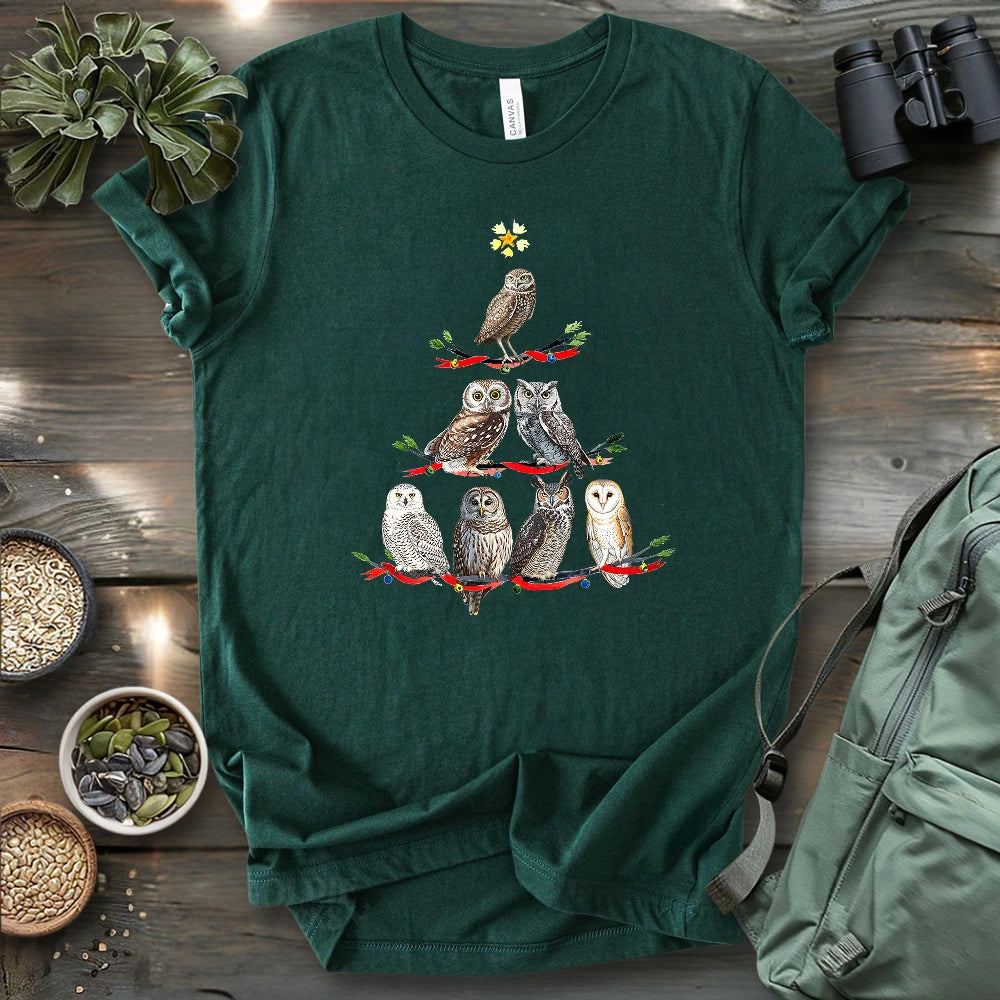 Owl Christmas Tree T-shirt