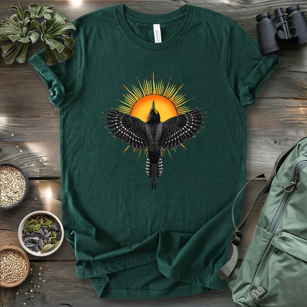 Rise Black Backed Woodpecker T-shirt