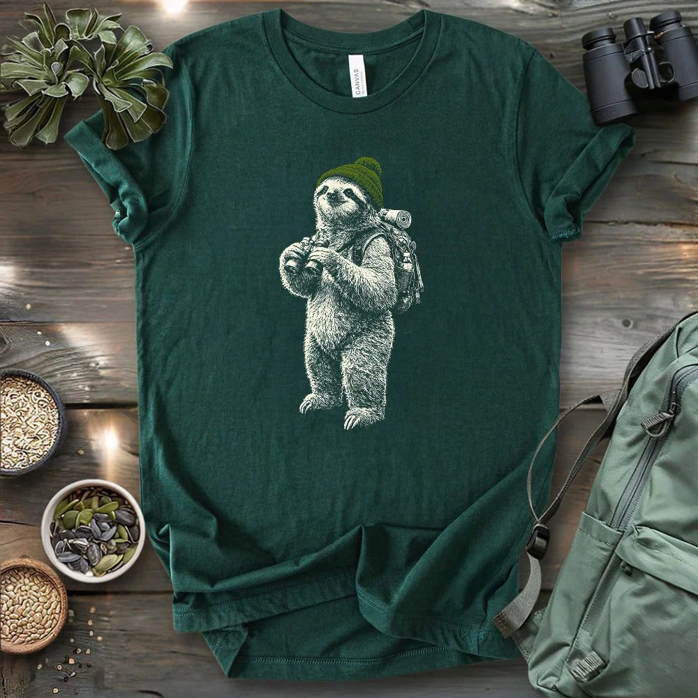 Sloth Going Birding T-shirt