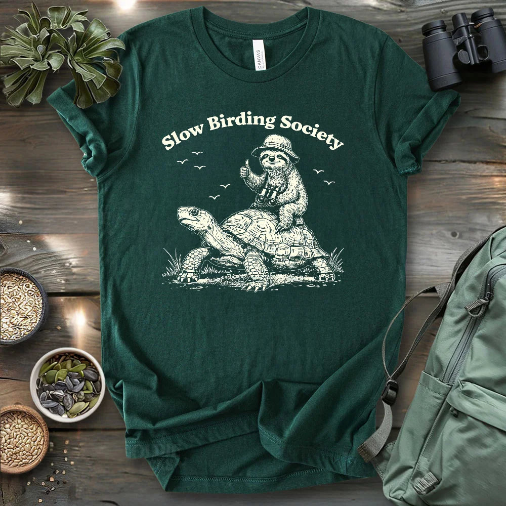 Slow Birding Society T-shirt